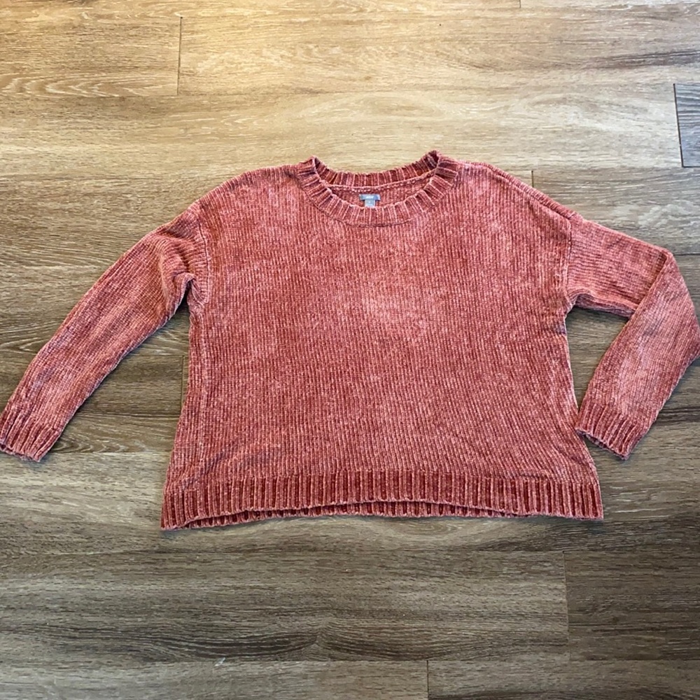 Aerie pink chenille sweater size L